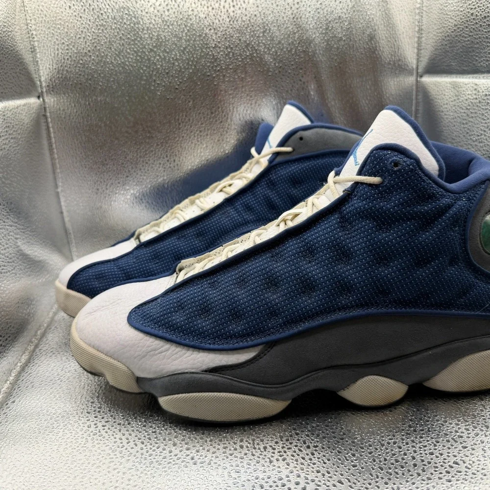 Size‎ 11.5 Air Jordan 13 Retro Mid Flint Blue Mens Basketball Shoes 414571-404